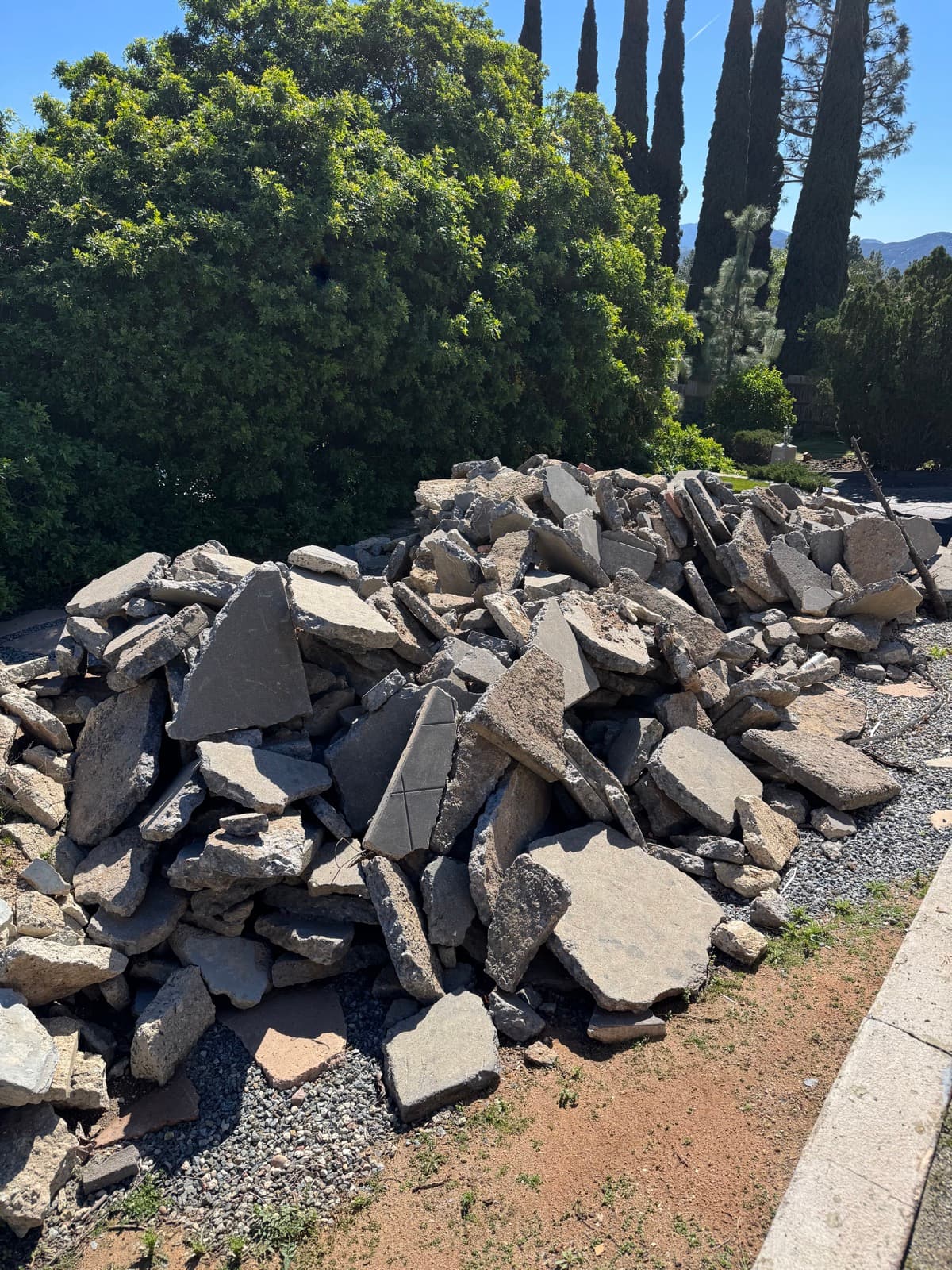 Concrete disposal San Diego - professional broken concrete removal and hauling service